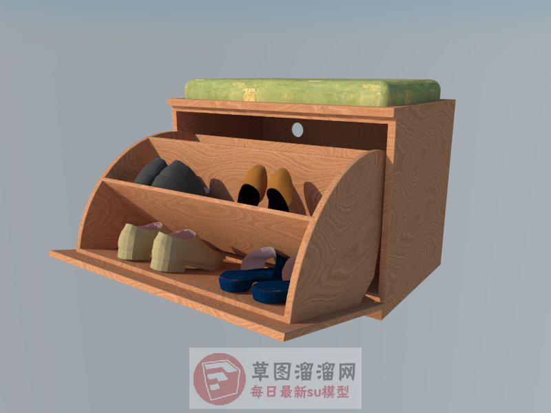 换鞋柜收纳SU模型