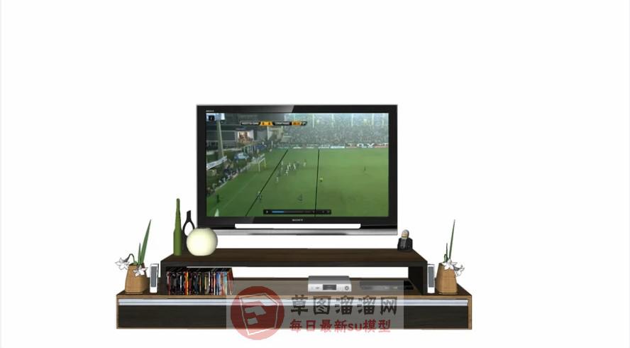 电视柜工艺品花瓶SU模型