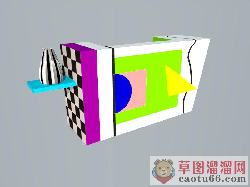 前台接待台接待处SU模型