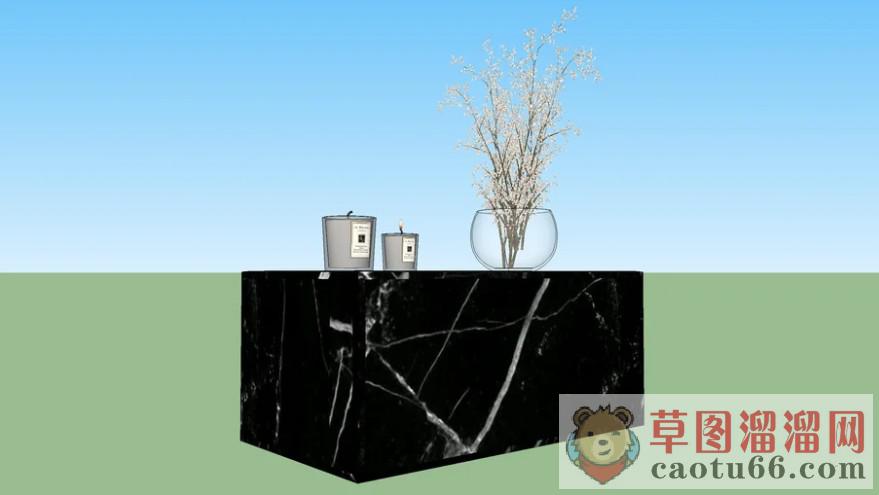 烤漆柜子桌子SU模型