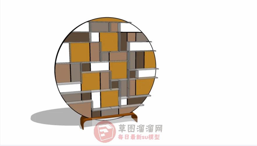 圆形博古架SU模型