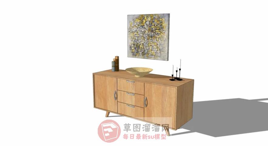 边桌柜矮柜SU模型
