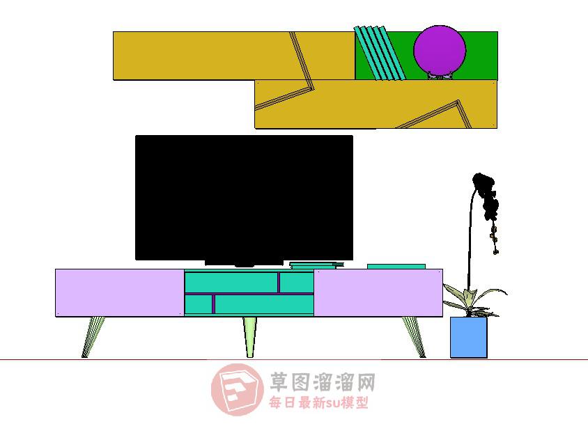 电视柜家具SU模型