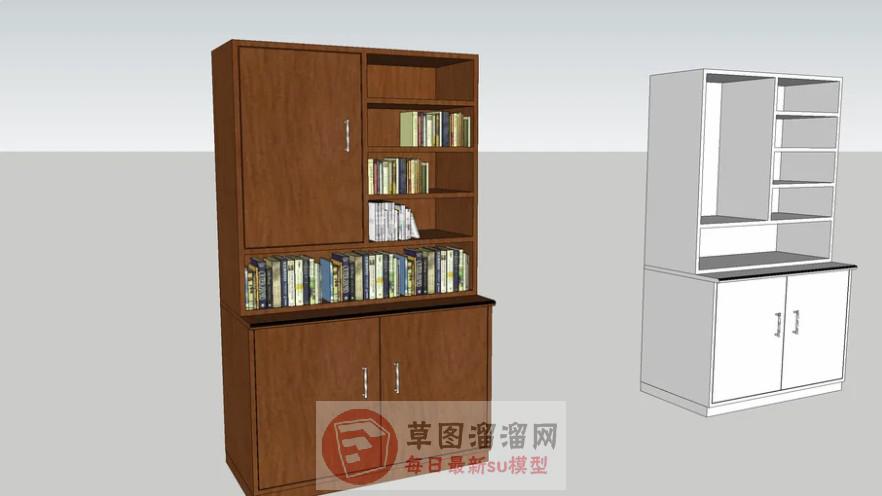 书柜置物柜SU模型