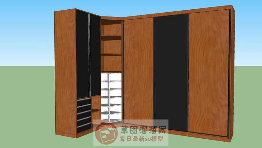 衣帽间柜子衣柜SU模型