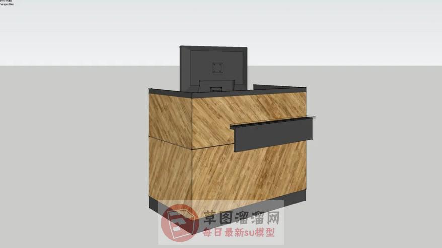 服务台前台柜接待台SU模型