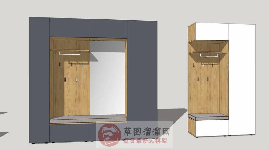 衣柜鞋帽柜SU模型