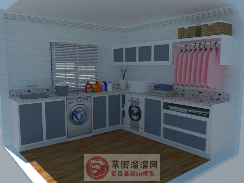 洗衣柜SU模型
