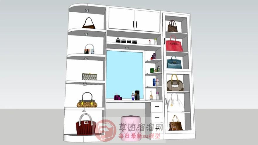 梳妆柜梳妆台SU模型