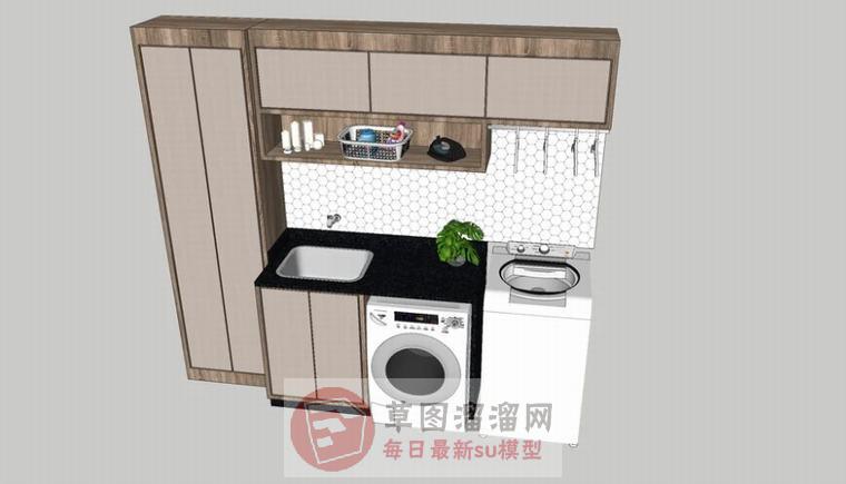 洗衣柜SU模型