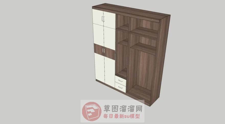 衣柜柜子木柜SU模型