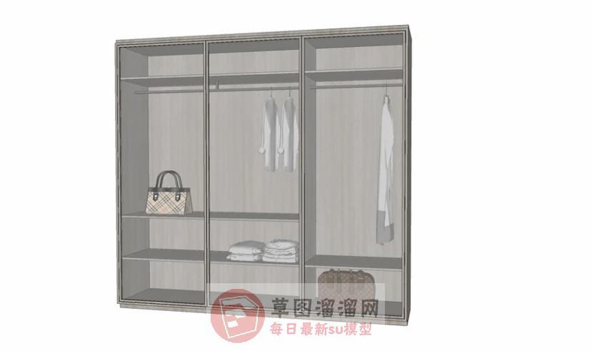 衣柜衣帽柜家具SU模型