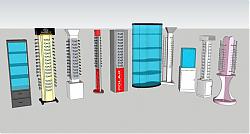 眼镜店商品展架SU模型