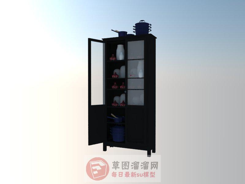 碗柜柜子SU模型