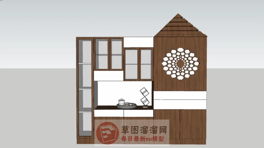酒柜橱柜组合柜SU模型
