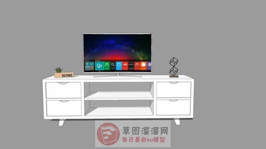 电视柜电视机SU模型