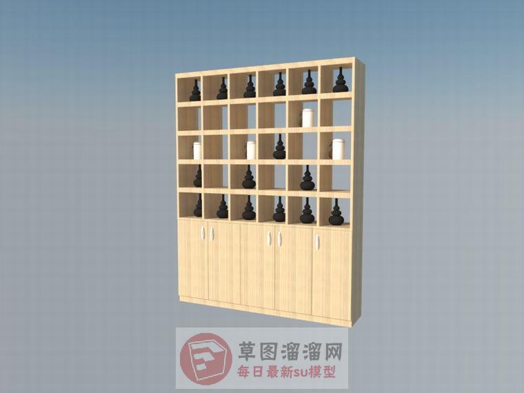 葫芦瓶组合柜隔断柜SU模型