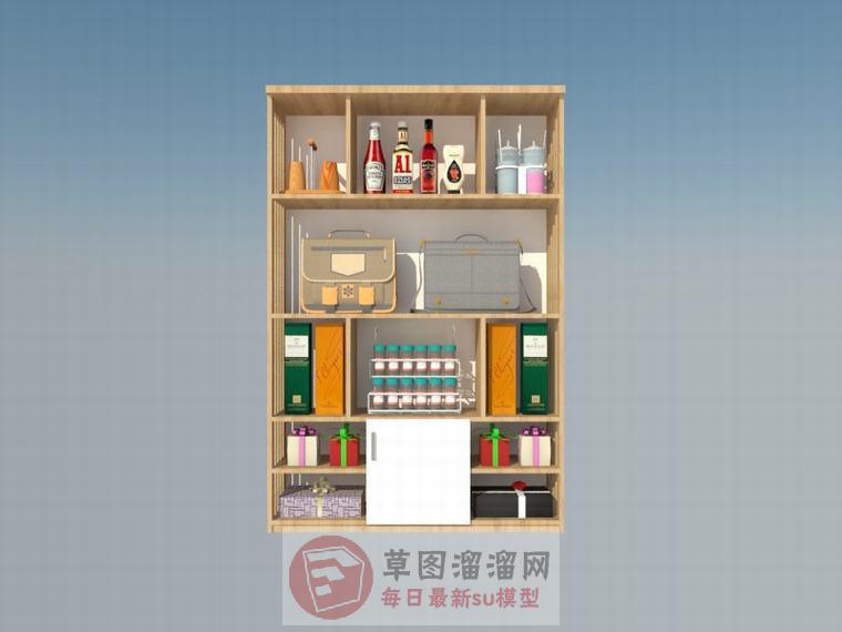 酒柜柜子SU模型