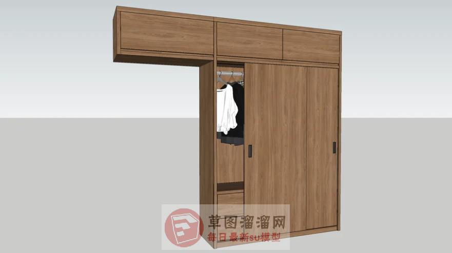 衣柜木柜SU模型