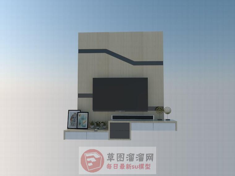 电视柜SU模型