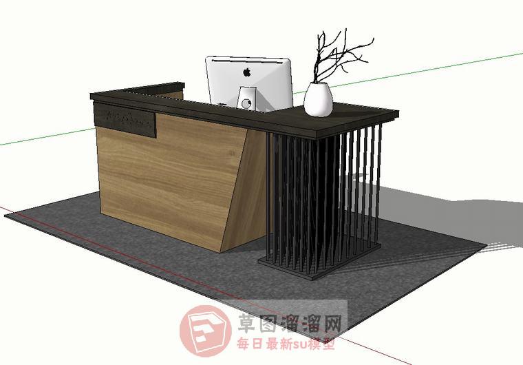 收银台前台柜SU模型