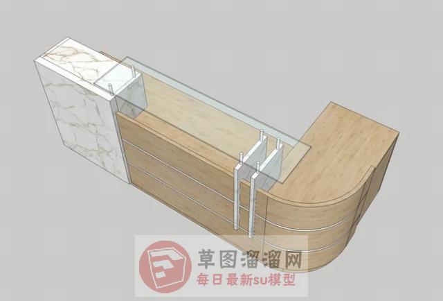 前台柜接待台SU模型