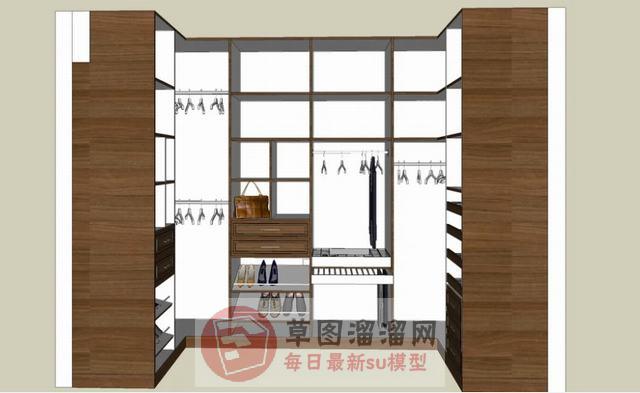 衣帽间衣帽柜衣柜SU模型