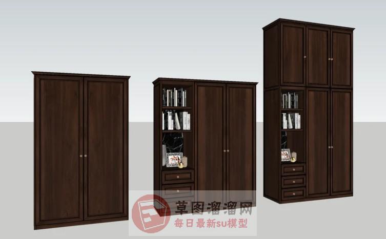 衣柜书柜柜子SU模型