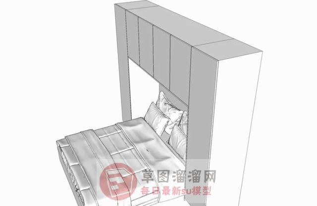 床铺双人床家具SU模型