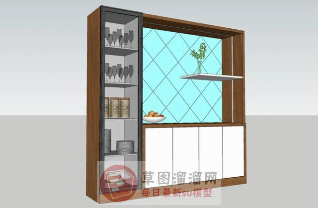 酒柜柜子家具SU模型