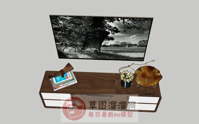 电视柜SU模型