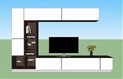 电视柜家具电视机SU模型