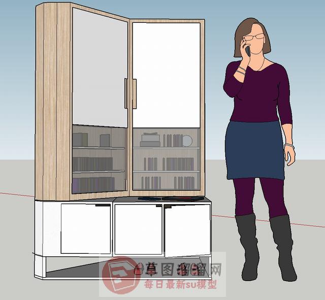 鞋柜家具柜子SU模型