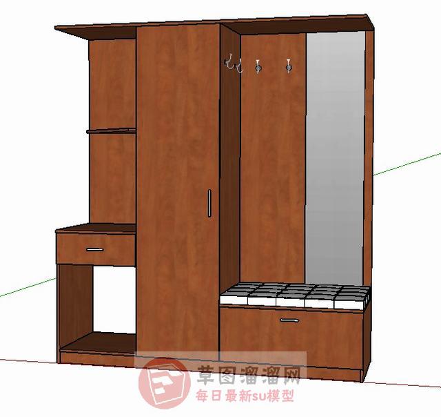 衣柜衣橱鞋柜SU模型
