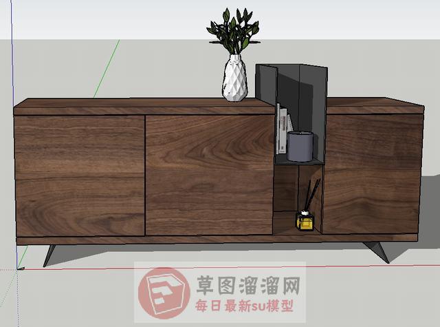 边桌柜柜子电视柜SU模型