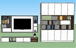 电视柜隔断柜装饰柜SU模型