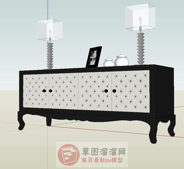 北欧装饰柜柜子SU模型