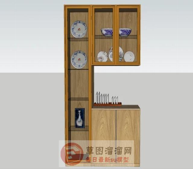 玄关柜柜子进门柜SU模型