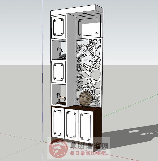 隔断柜玄关柜工艺品SU模型