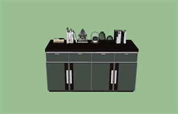 装饰柜边桌柜家具SU模型