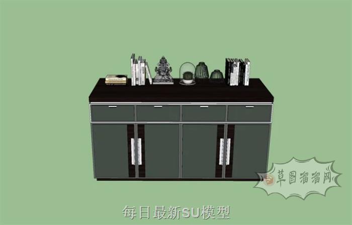 装饰柜边桌柜家具SU模型