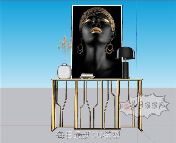 装饰柜柜子边桌柜SU模型