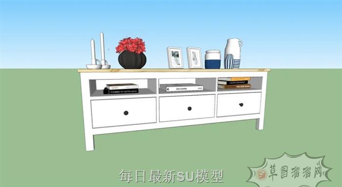 边桌柜电视柜家具SU模型