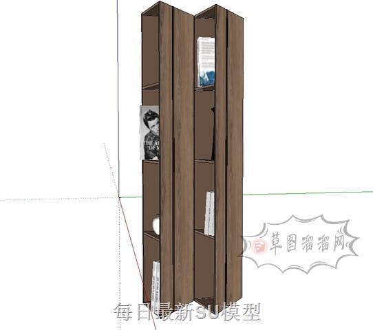 书架柜架SU模型