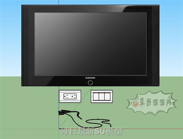 电视机按钮开关SU模型