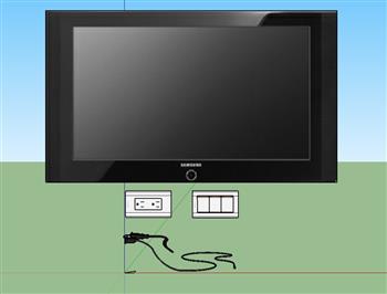 电视机按钮开关SU模型