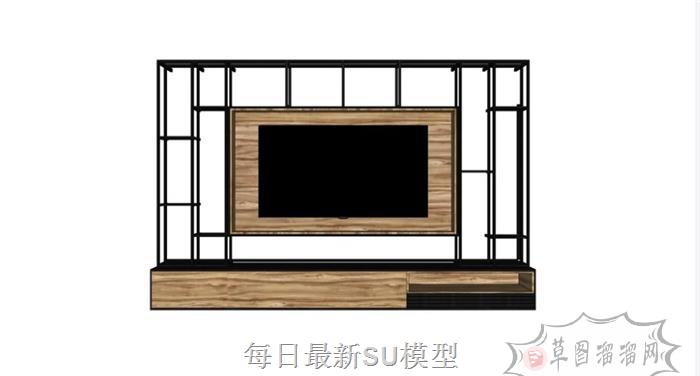 电视柜家具电视机SU模型