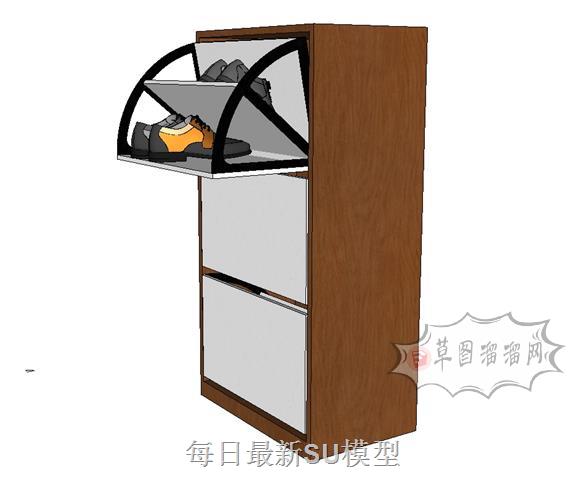 鞋柜鞋架SU模型