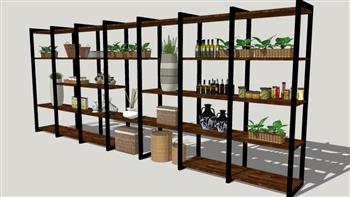置物架植物架SU模型
