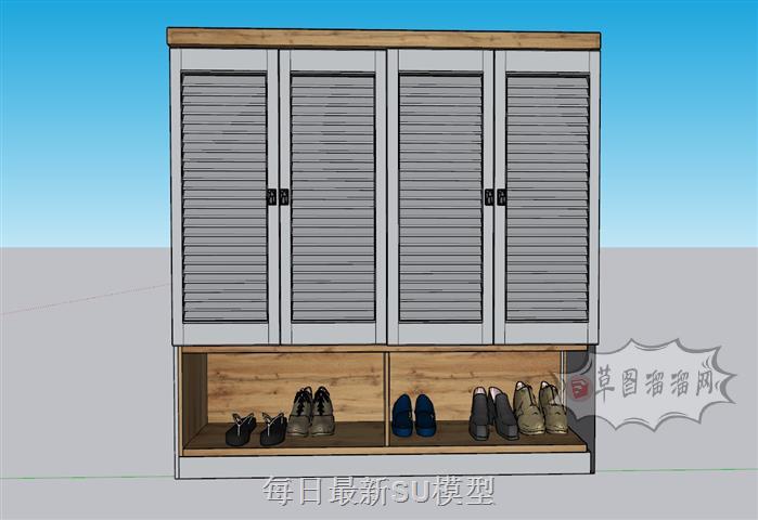鞋柜鞋架SU模型